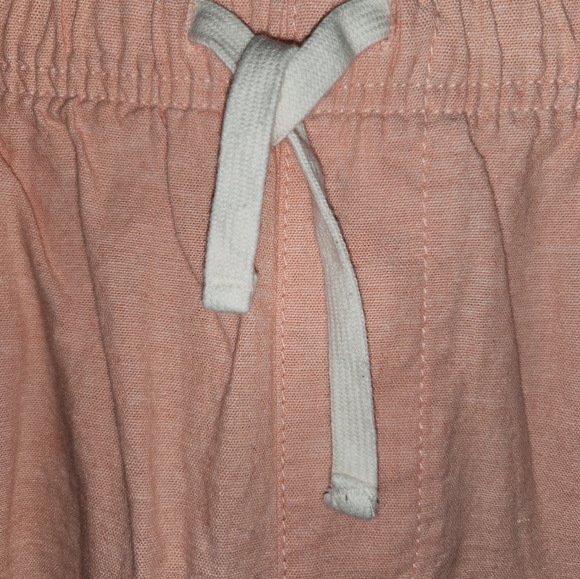 Mens Old Navy Jogger Shorts Linen Blend Size Large Peach in Color - Picture 4 of 6